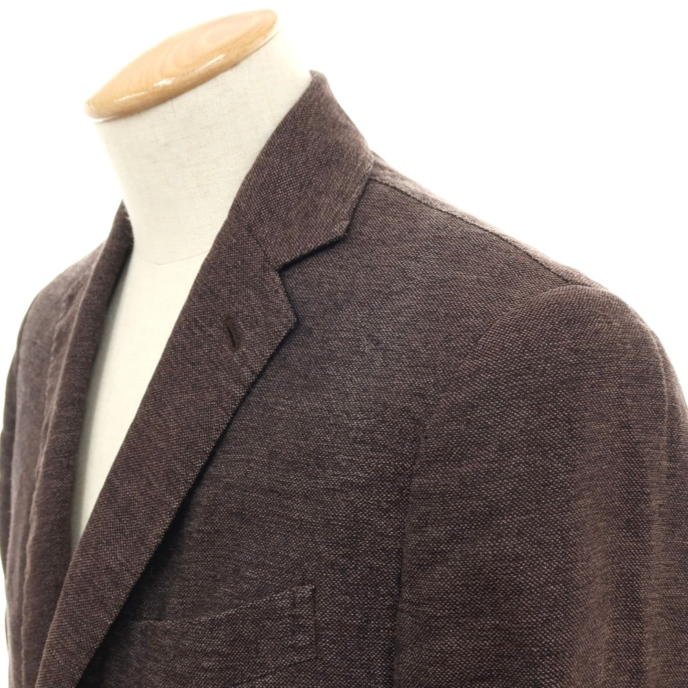 【SALE30%OFF/返品不可】【中古】スティレ ラティーノ STILE LATINO シルクリネン 3B カジュアルジャケット ブラウン系【 サイズ44 】【 状態ランクD 】【 メンズ 】