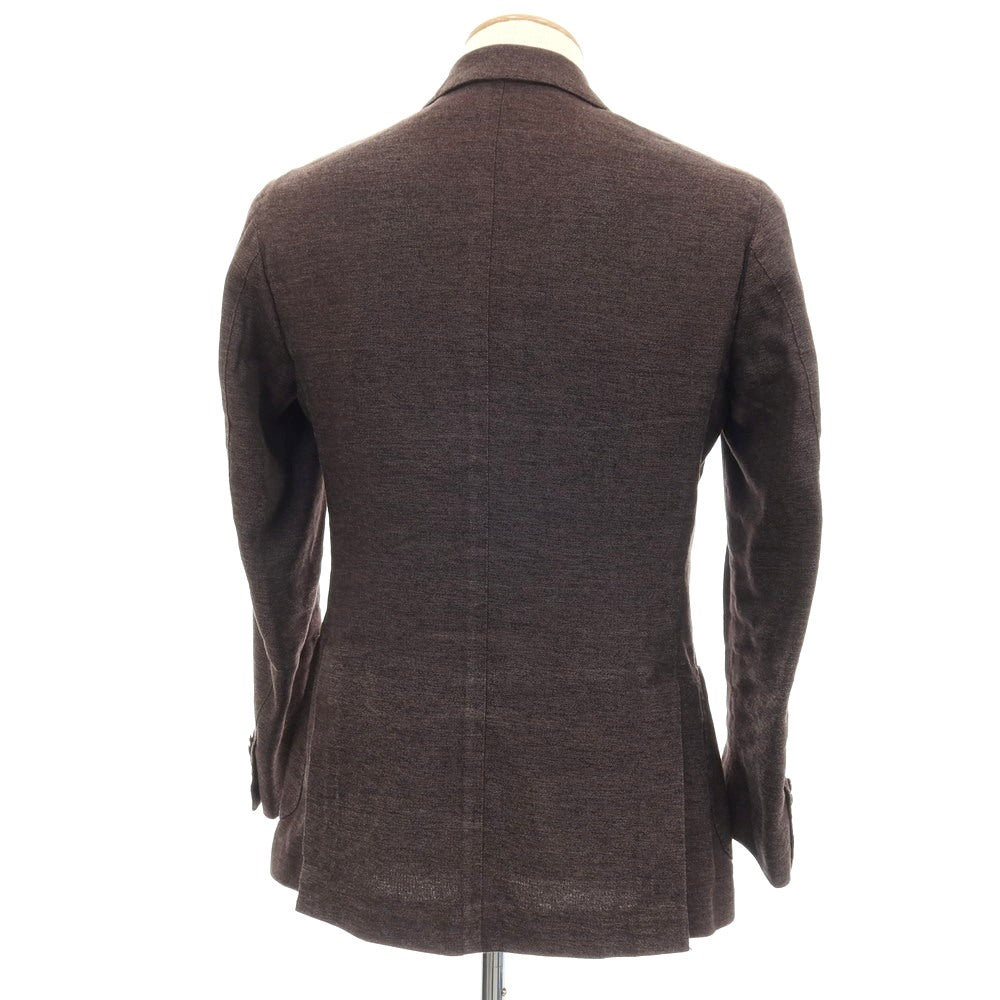 【SALE30%OFF/返品不可】【中古】スティレ ラティーノ STILE LATINO シルクリネン 3B カジュアルジャケット ブラウン系【 サイズ44 】【 状態ランクD 】【 メンズ 】