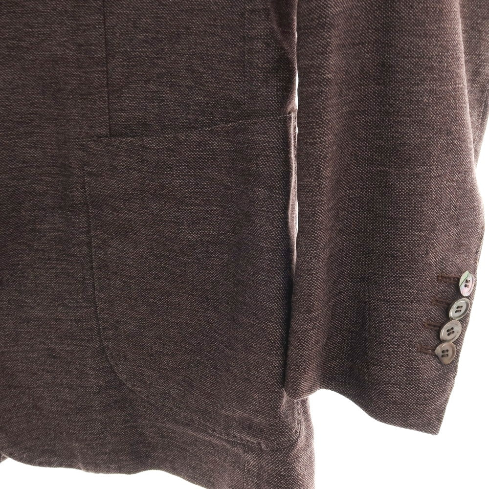 【SALE30%OFF/返品不可】【中古】スティレ ラティーノ STILE LATINO シルクリネン 3B カジュアルジャケット ブラウン系【 サイズ44 】【 状態ランクD 】【 メンズ 】