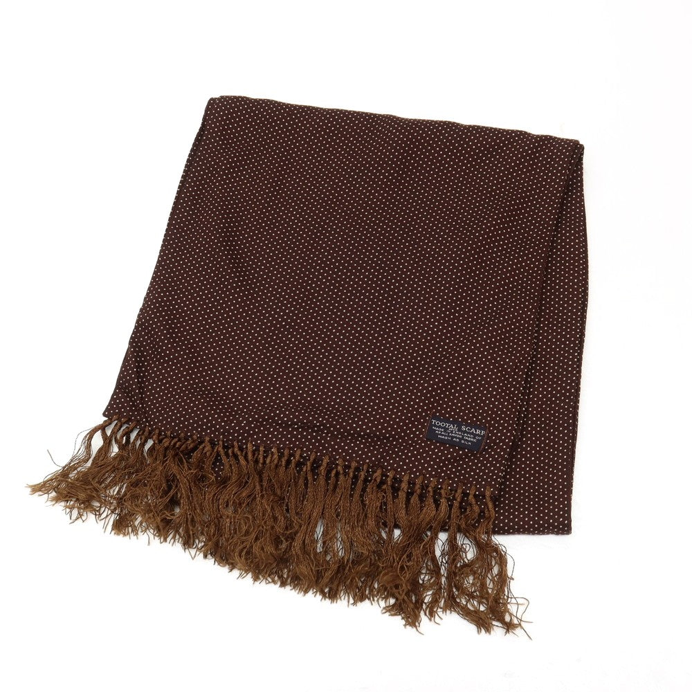 【中古】トゥータル Tootal レーヨン ドット プリント ストール ブラウンxアイボリー【 状態ランクC 】【 メンズ 】
