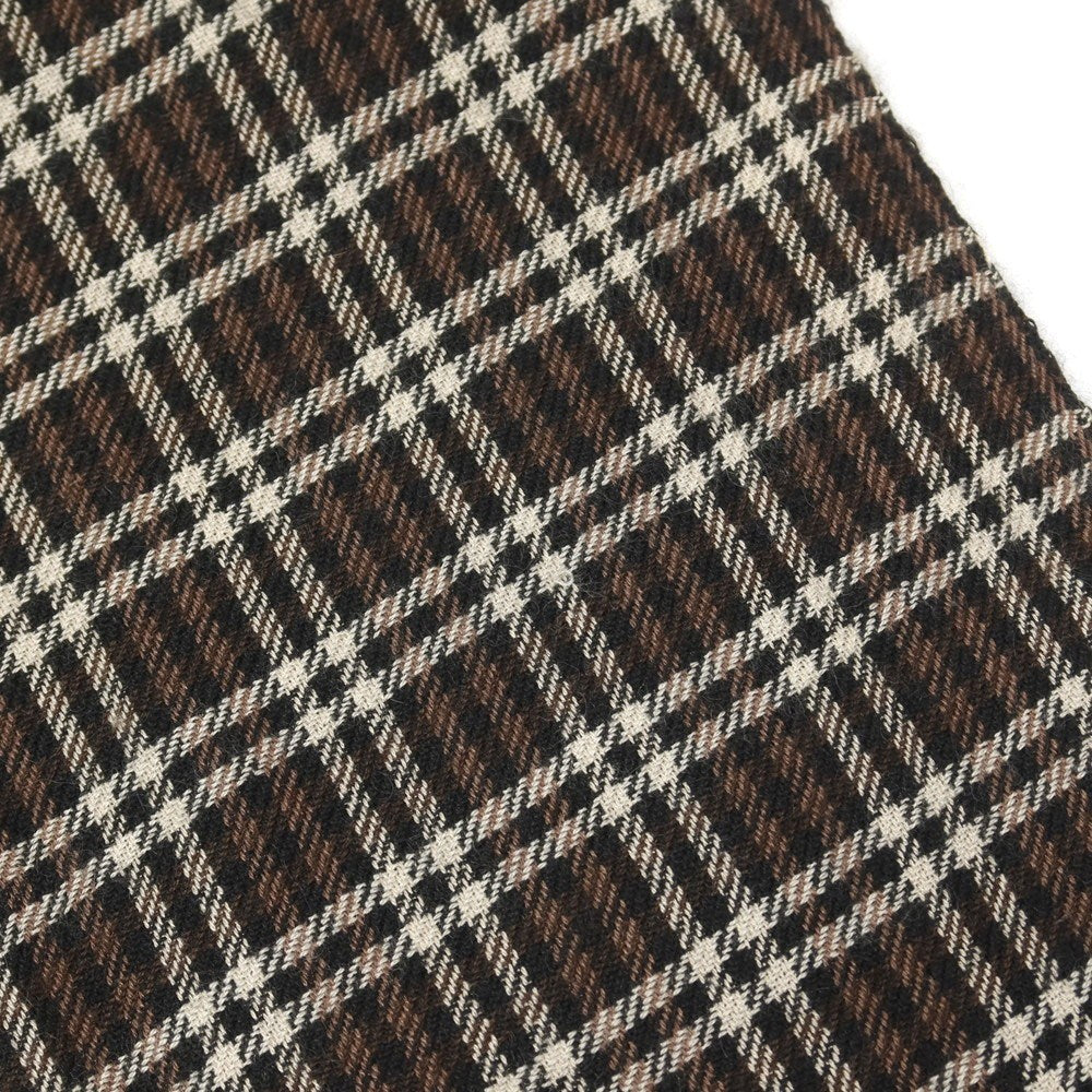 【中古】トムフォード TOM FORD カシミヤシルク チェック ストール ブラウンxベージュ【 状態ランクC 】【 メンズ 】