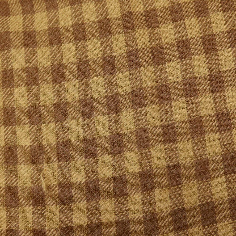 【中古】トムフォード TOM FORD カシミヤシルク チェック ストール キャメルブラウンxブラウン【 状態ランクC 】【 メンズ 】