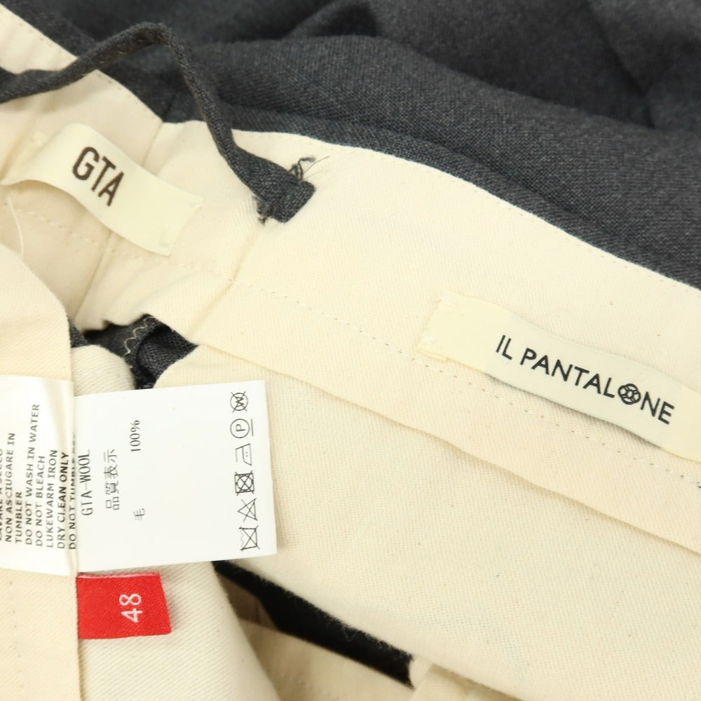 【中古】ジーティーアー G.T.A IL PANTALONE ウール ドレススラックスパンツ グレー【サイズ48】【 状態ランクC 】【 メンズ 】