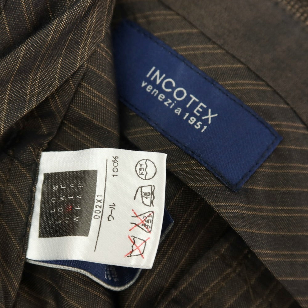 【中古】インコテックス INCOTEX ウール ドレススラックスパンツ ブラウン【サイズ50】【 状態ランクA 】【 メンズ 】