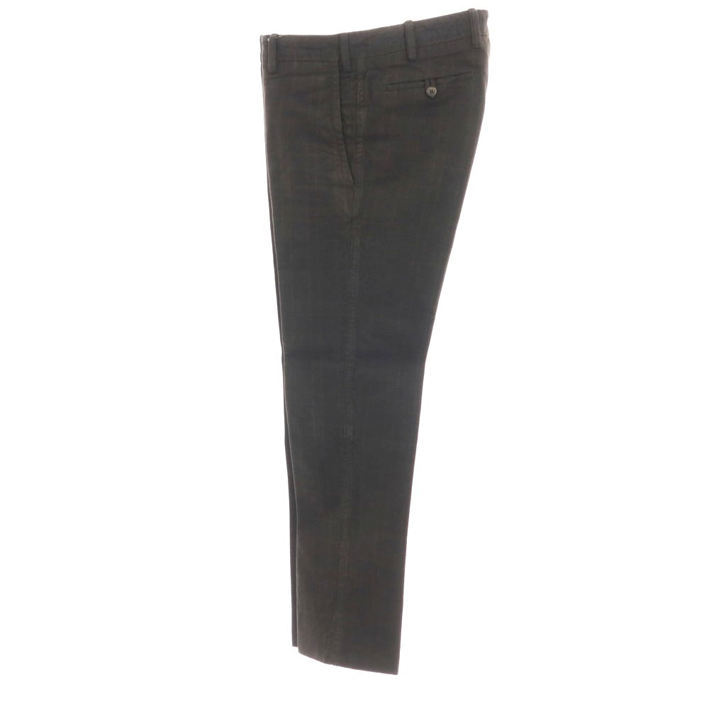 【中古】メトリコ METRICO コットン チェック カジュアルスラックスパンツ カーキ【サイズ48】【 状態ランクC 】【 メンズ 】