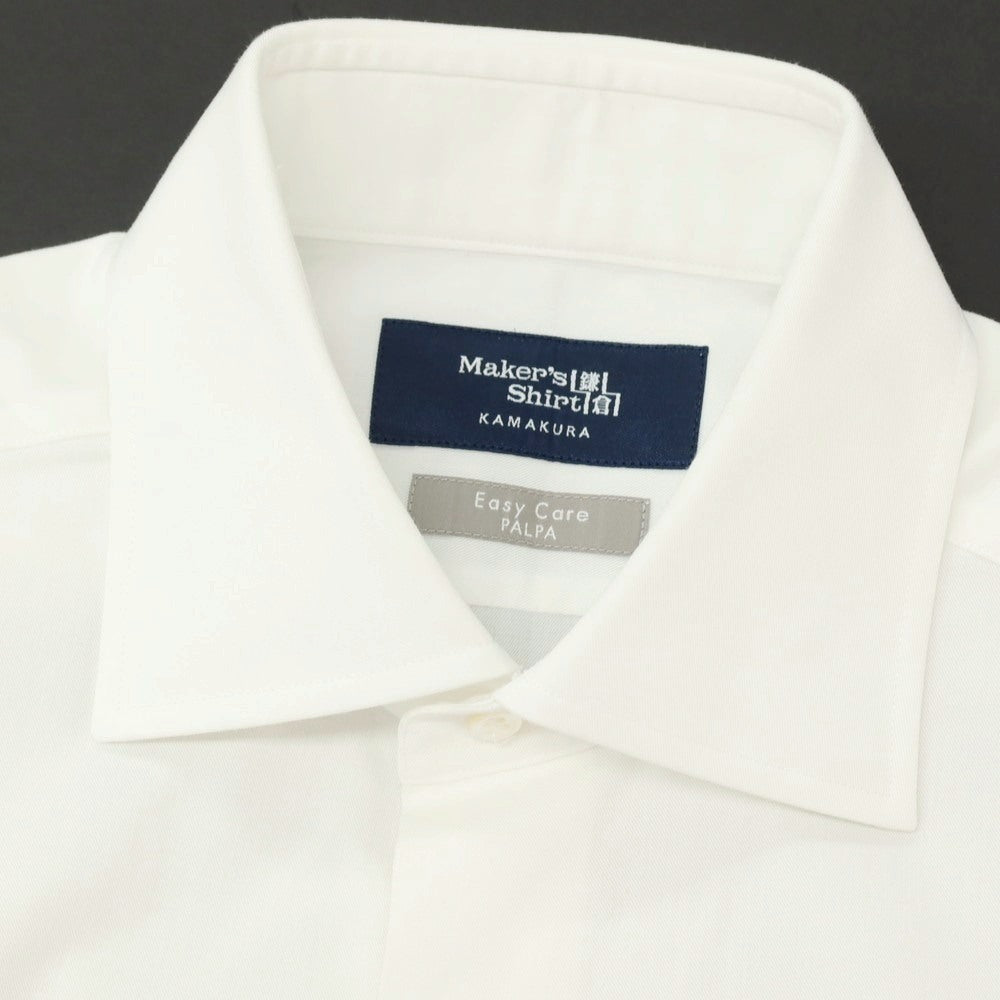 【中古】メイカーズシャツ カマクラ Makers Shirt 鎌倉 コットンポリエステル セミワイドカラー ドレスシャツ ホワイト【サイズ37-81】【 状態ランクB 】【 メンズ 】