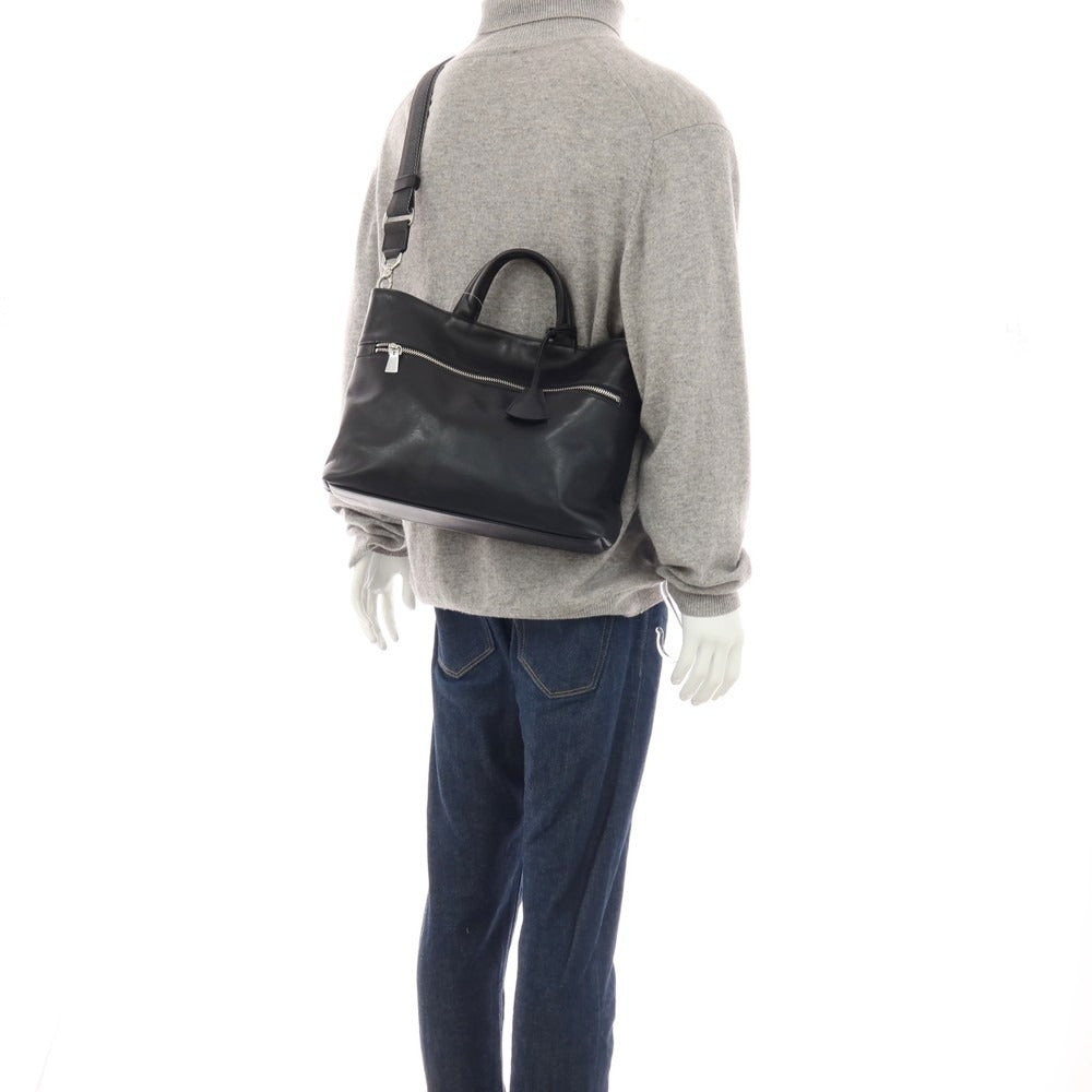 【中古】アニアリ aniary レザー 2way ショルダーバッグ ブラック【 状態ランクB 】【 メンズ 】