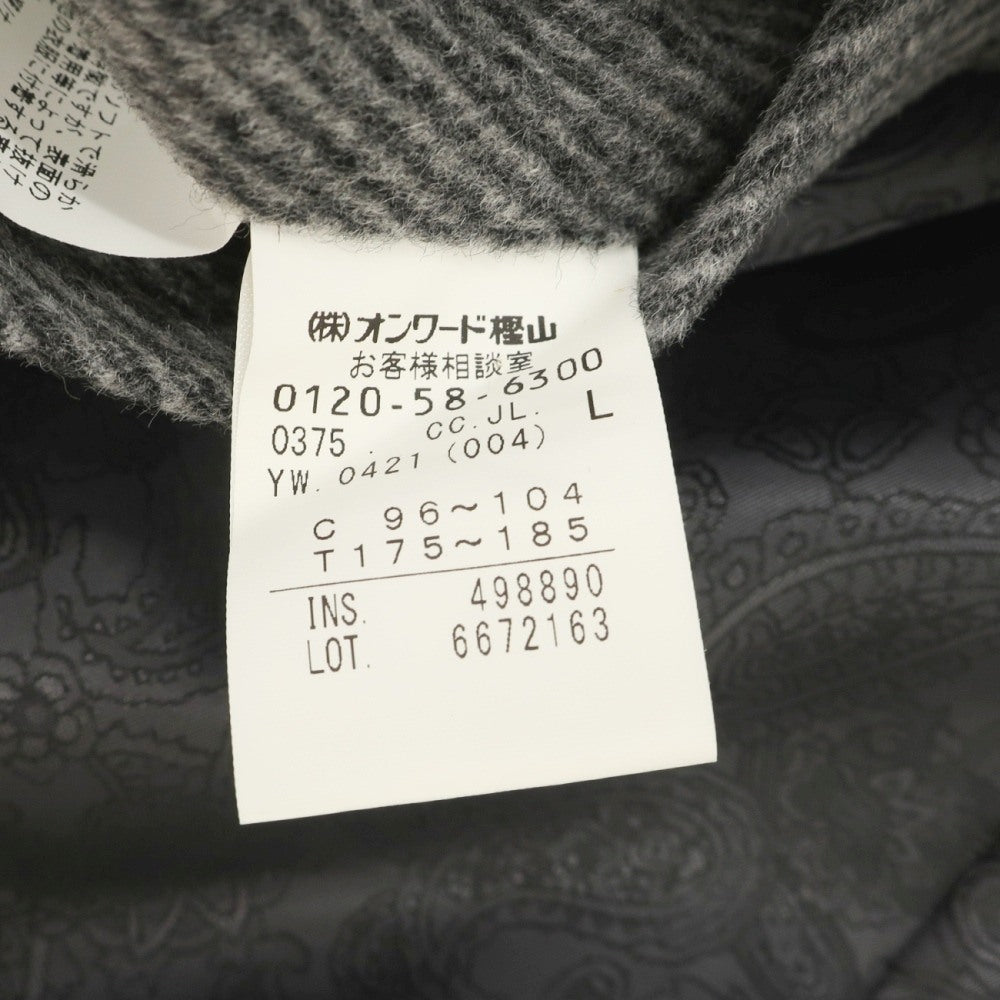 【中古】ジョセフアブード JOSEPH ABBOUD ウールアンゴラナイロン ステンカラーコート グレー【サイズL】【 状態ランクB 】【 メンズ 】