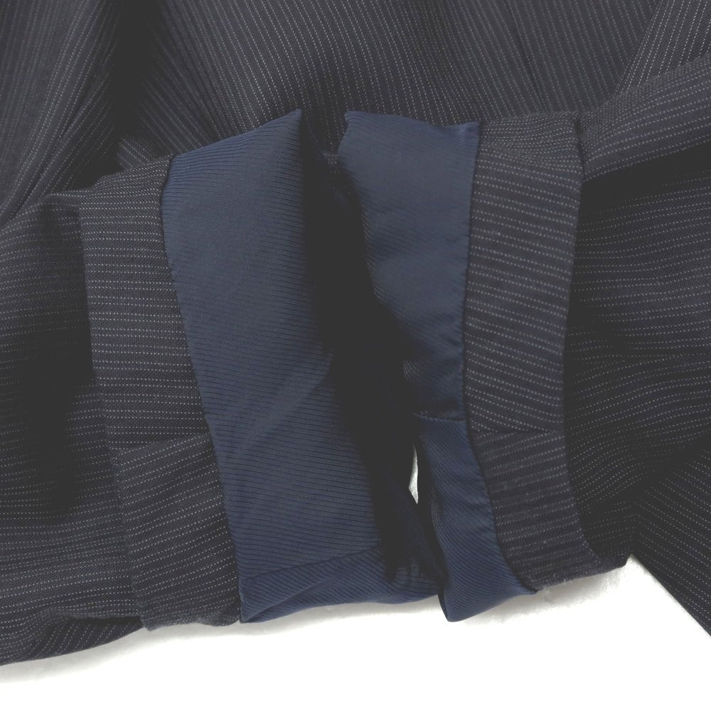 【中古】ポールスチュアート PAUL STUART ウール ピンストライプ 2つボタンスーツ ダークネイビーxホワイト【サイズ46L】【 状態ランクC 】【 メンズ 】