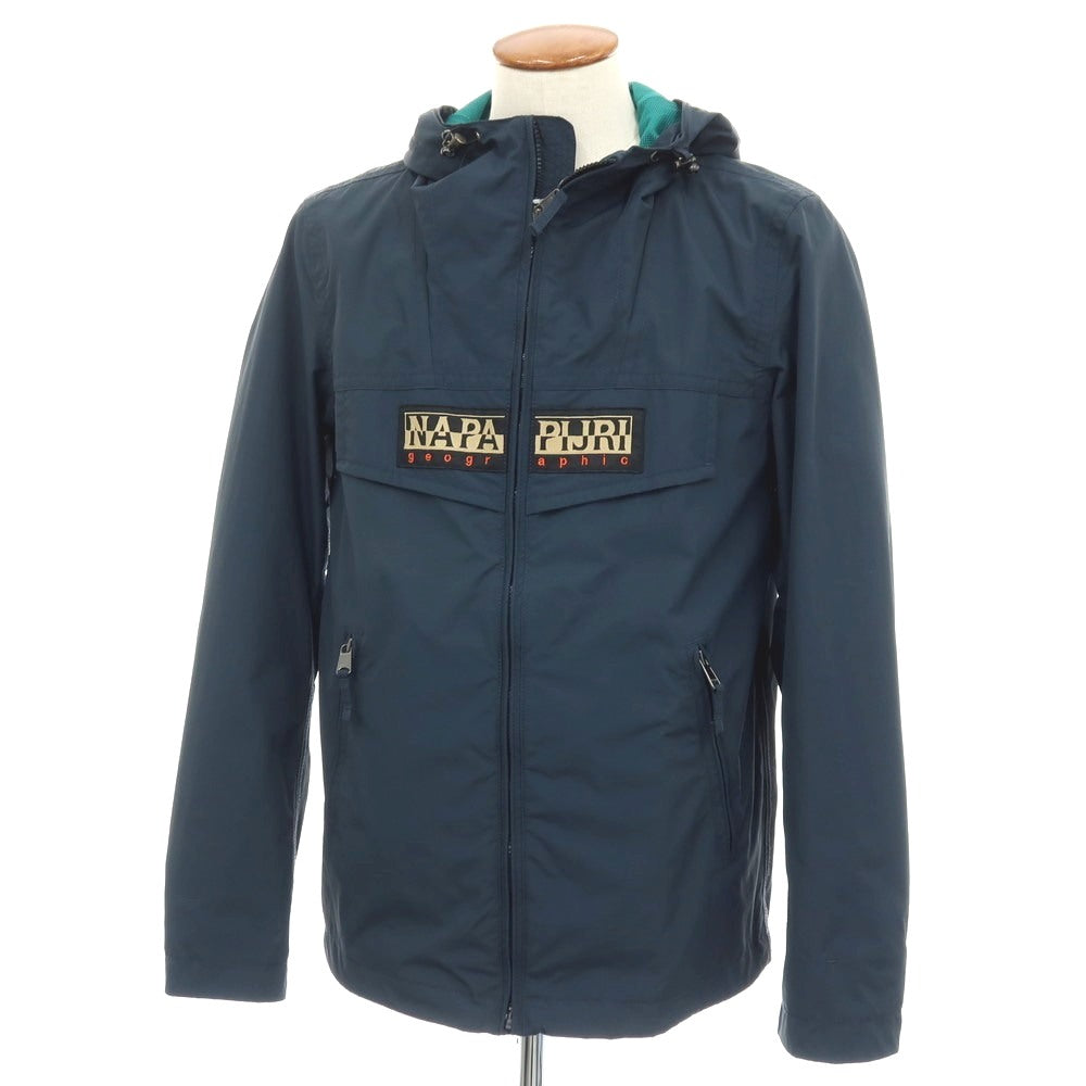 【中古】ナパピリ NAPAPIJRI ナイロン ジップアップ マウンテンパーカー ネイビー【サイズM】【 状態ランクC 】【 メンズ 】