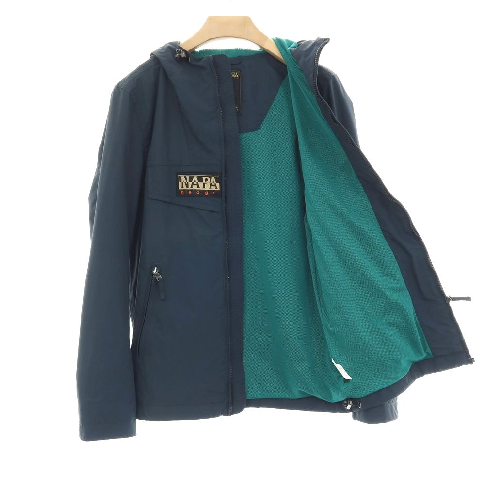 【中古】ナパピリ NAPAPIJRI ナイロン ジップアップ マウンテンパーカー ネイビー【サイズM】【 状態ランクC 】【 メンズ 】