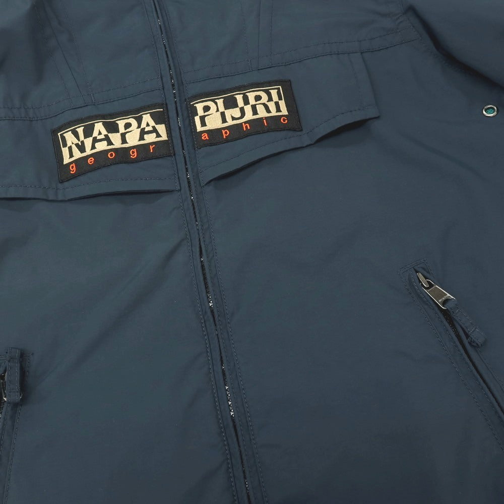 【中古】ナパピリ NAPAPIJRI ナイロン ジップアップ マウンテンパーカー ネイビー【サイズM】【 状態ランクC 】【 メンズ 】