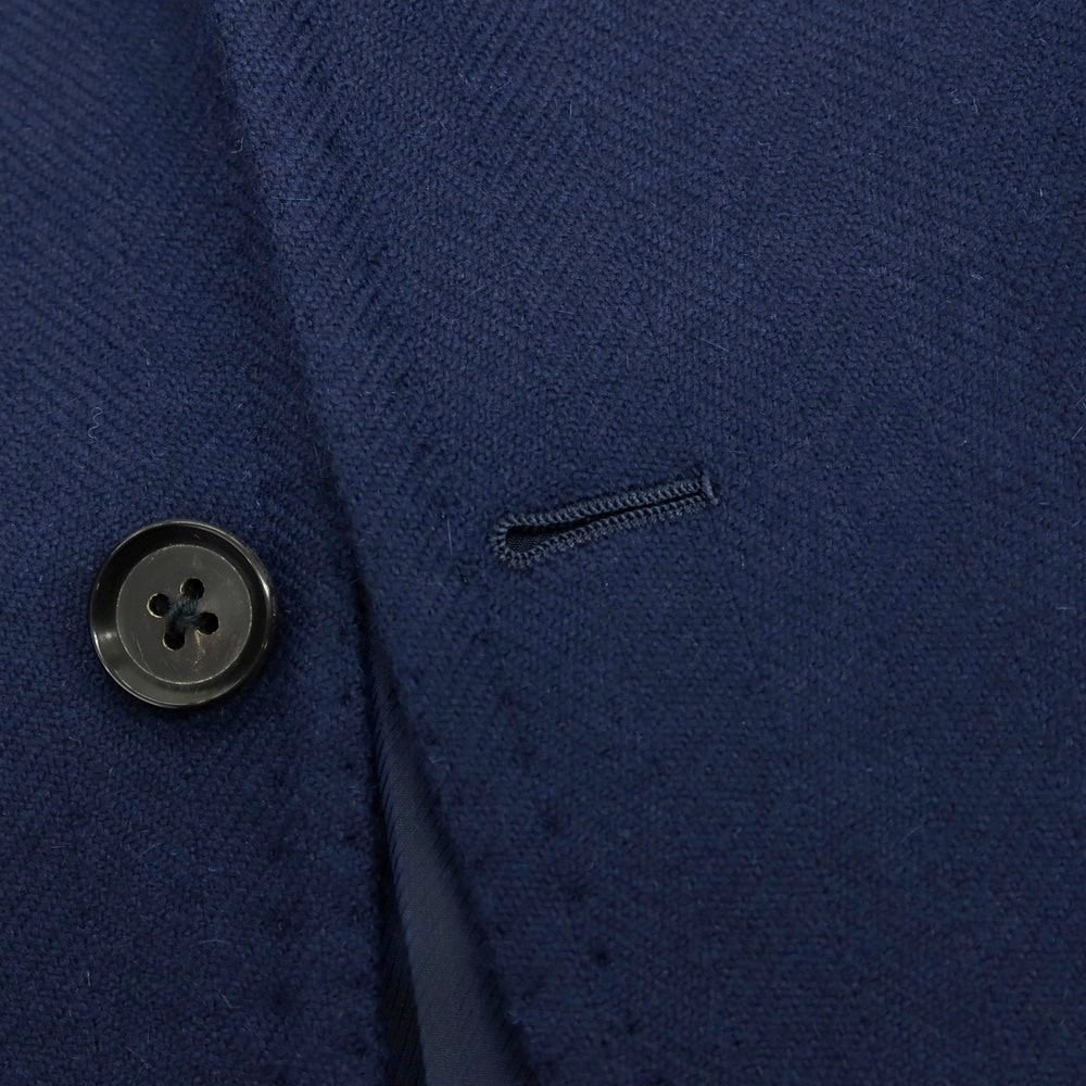 【中古】リングヂャケット RING JACKET MEISTER ウールアンゴラ ヘリンボーン 3B テーラードジャケット ネイビー【サイズ表記なし(M位)】【 状態ランクB 】【 メンズ 】