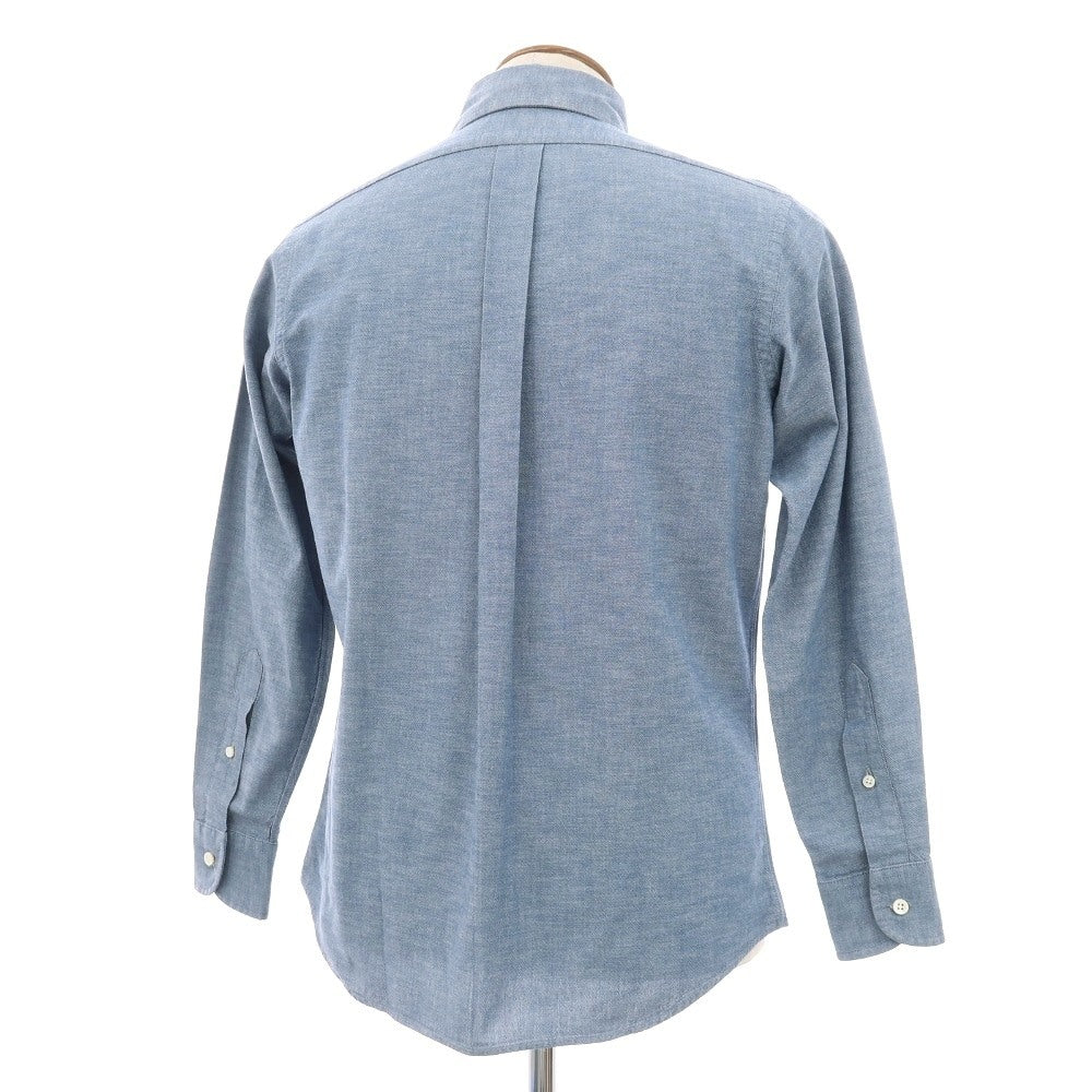 【中古】インディビジュアライズドシャツ INDIVIDUALIZED SHIRTS コットン ボタンダウン カジュアルシャツ ブルー【サイズ表記なし(M位)】【 状態ランクC 】【 メンズ 】