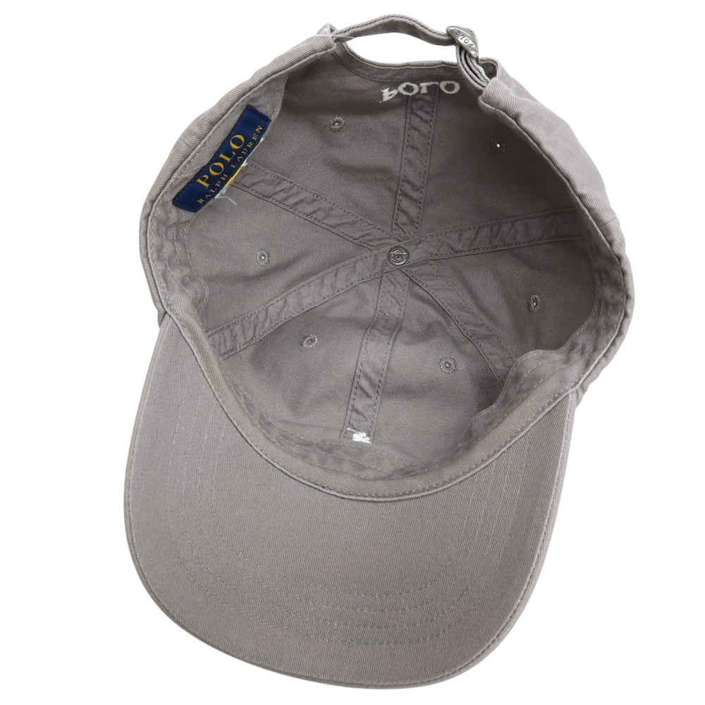【中古】ポロ ラルフローレン Polo Ralph Lauren コットン系 キャップ 帽子 グレー【 状態ランクB 】【 メンズ 】