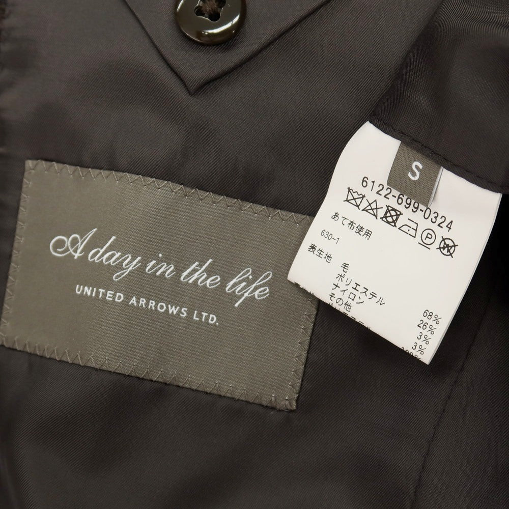 【中古】ア デイ イン ザ ライフ ユナイテッドアローズ a day in the life united arrows ウールポリエステルナイロン 2B テーラードジャケット ダークブラウン【サイズS】【 状態ランクB 】【 メンズ 】