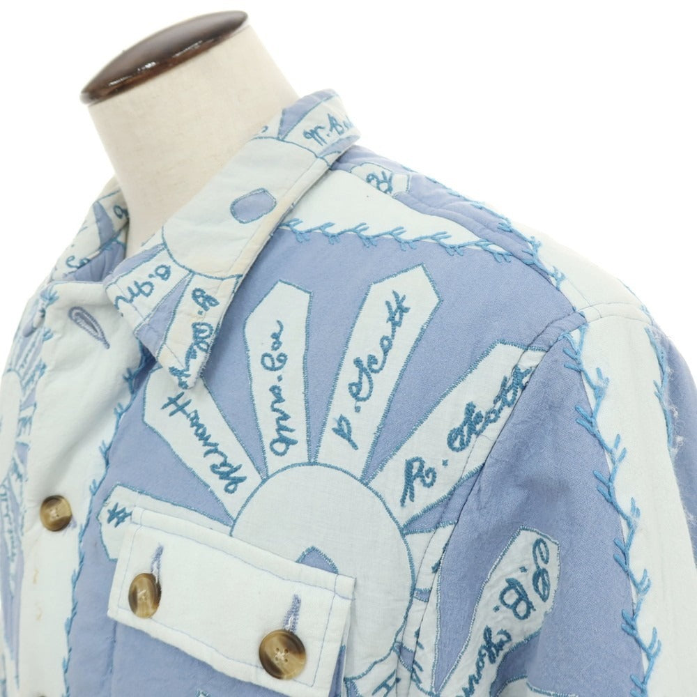 【中古】ボーディ BODE 中綿入り シグネチャーフローラル ワークウェアジャケット ブルー【サイズXL/XXL】【 状態ランクC 】【 メンズ 】