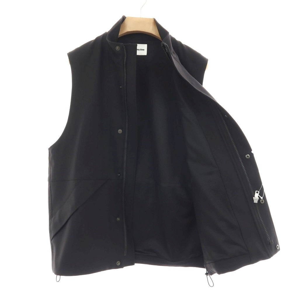 【中古】モンキータイム MONKEY TIME ポリエステル スタンドカラー ベスト ブルゾン ブラック【サイズM】【 状態ランクB 】【 メンズ 】