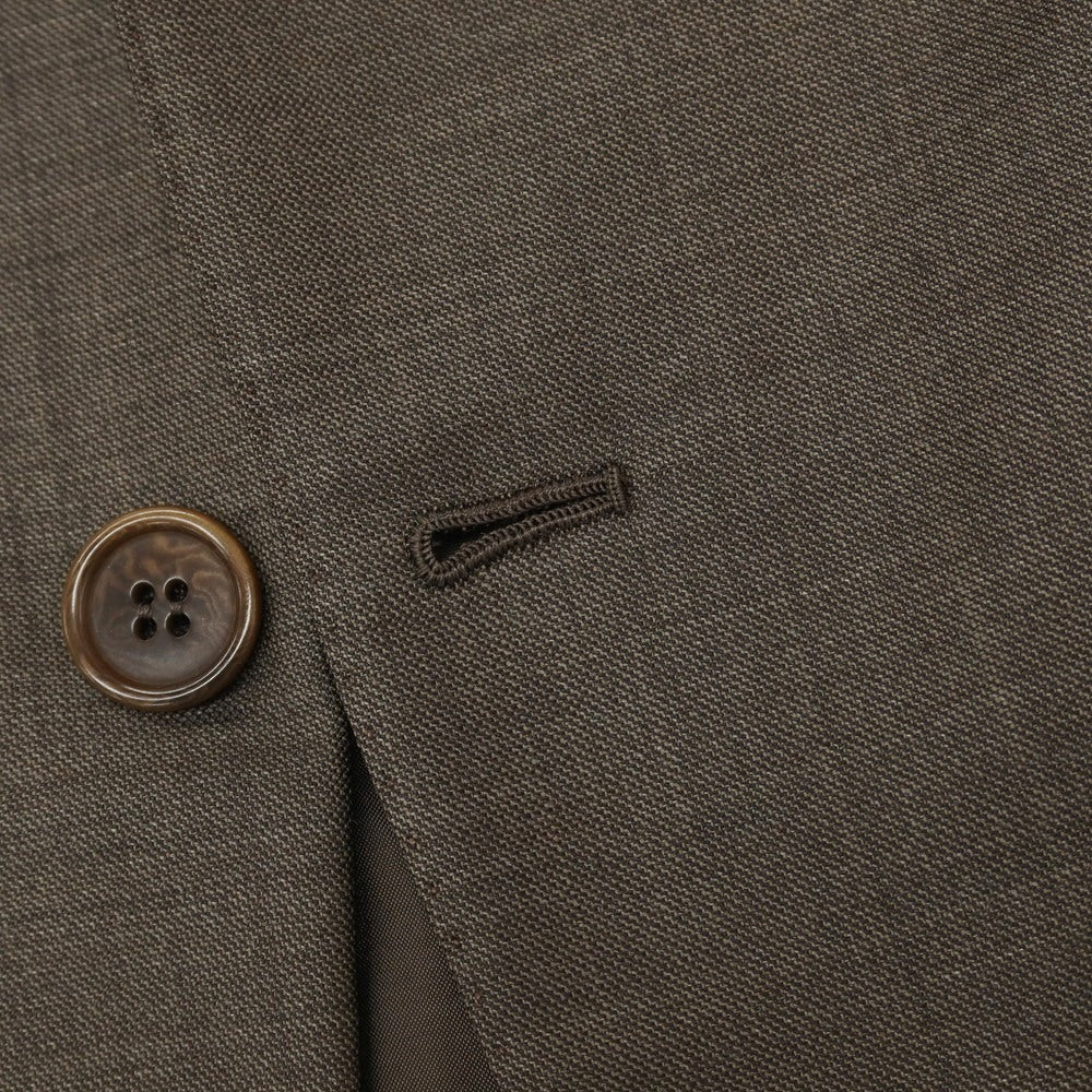 【中古】ラベラ サルトリア ナポレターナ La vera Sartoria Napoletana バージンウール 3つボタンスーツ ブラウン【サイズ上42/下(表記なし)XS位】【 状態ランクC 】【 メンズ 】