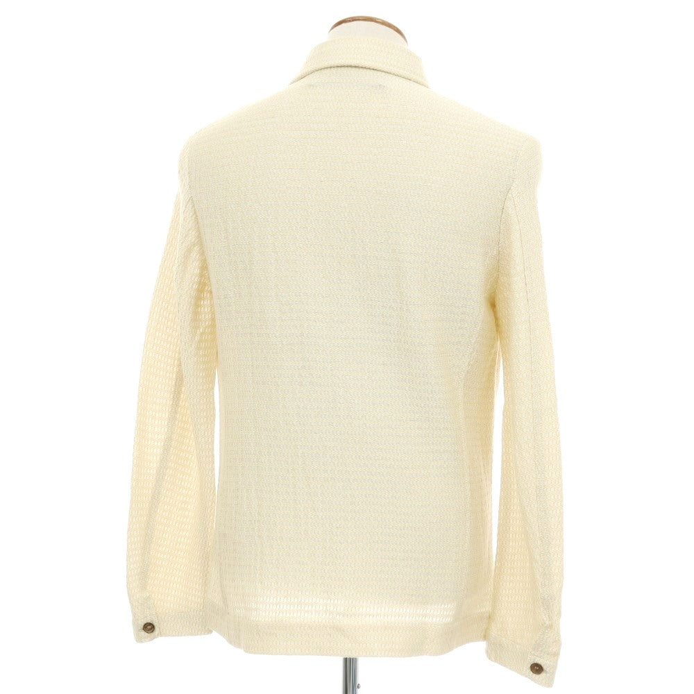 【中古】サンハウス SUN HOUSE コットン ワークジャケット ベージュxホワイト【サイズ48】【 状態ランクC 】【 メンズ 】