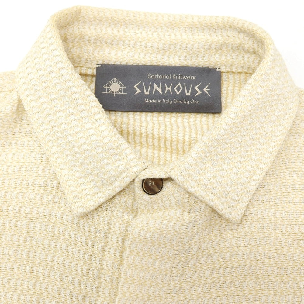 【中古】サンハウス SUN HOUSE コットン ワークジャケット ベージュxホワイト【サイズ48】【 状態ランクC 】【 メンズ 】