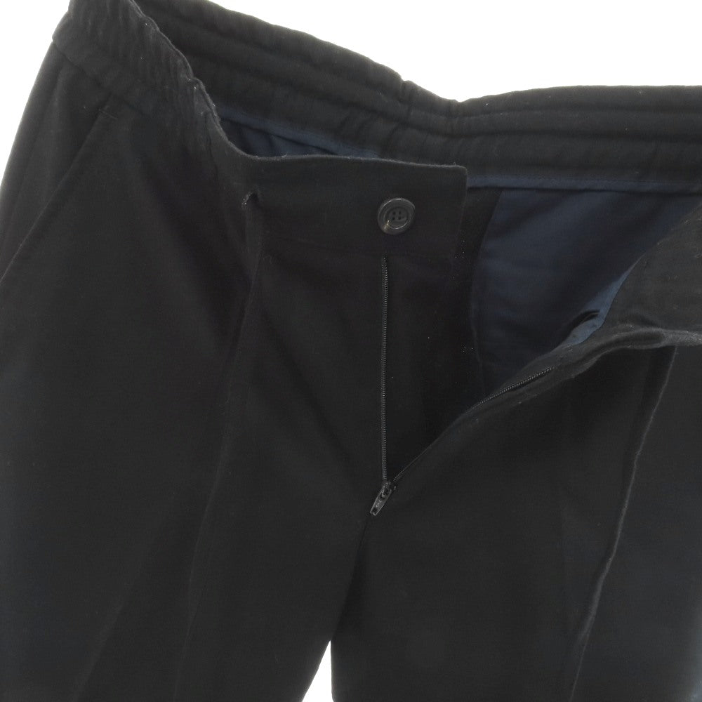 【中古】ジービーエス トラウザーズ GBS Trousers CESARE ウール イージー カジュアルスラックスパンツ ブラック【サイズ48】【 状態ランクB 】【 メンズ 】