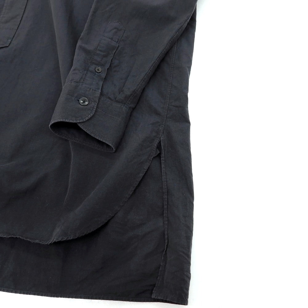 【中古】コモリ COMOLI コットン バンドカラー カジュアルシャツ ブラック【サイズ2】【 状態ランクC 】【 メンズ 】