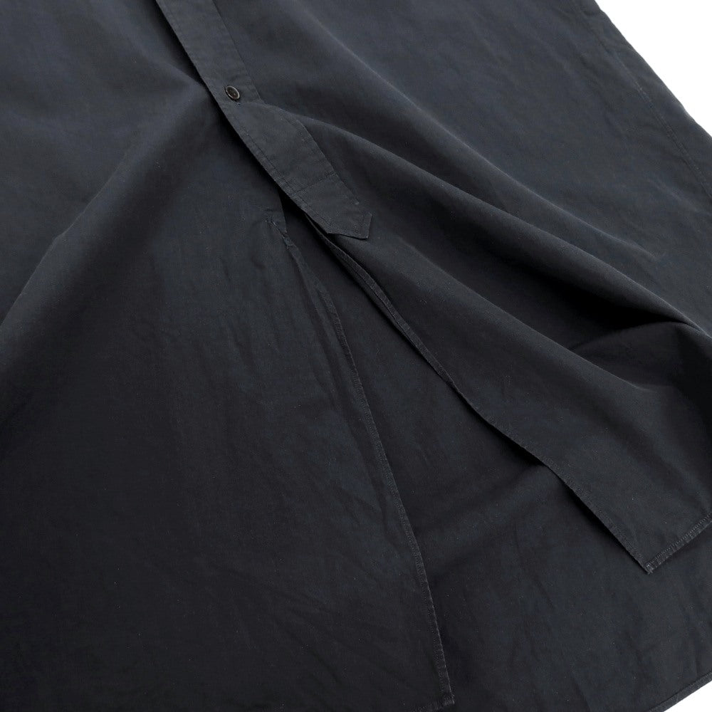 【中古】コモリ COMOLI コットン バンドカラー カジュアルシャツ ブラック【サイズ2】【 状態ランクC 】【 メンズ 】