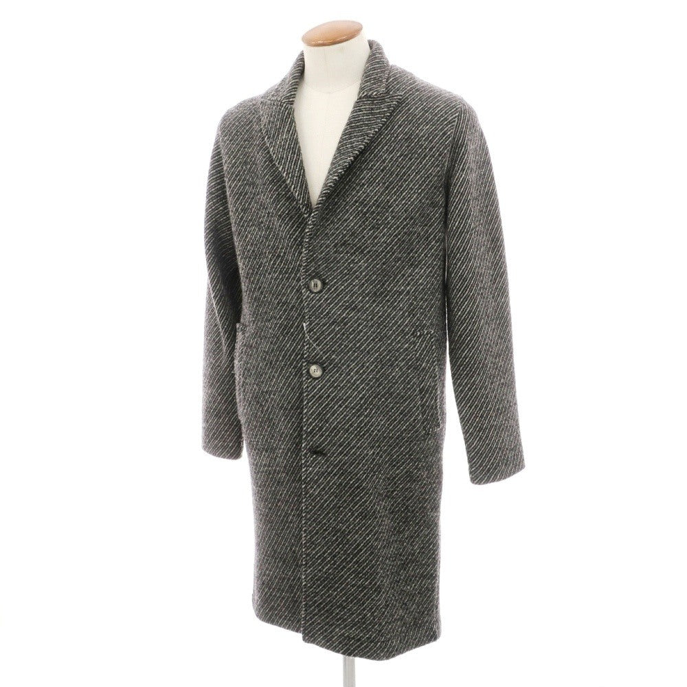 【中古】ベルウッド Bellwood ウール チェスターフィールドコート ブラックxホワイト【サイズ46】【 状態ランクB 】【 メンズ 】