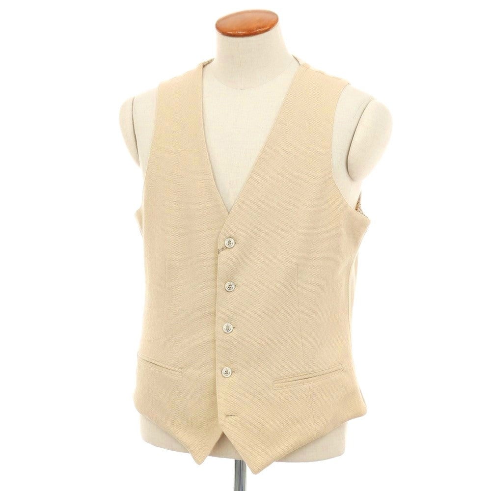 【中古】【未使用】トゥエンティワン TWENTY ONE ALE コットンポリエステル カジュアル系ジレ ベスト ベージュ【サイズ48】【 状態ランクS 】【 メンズ 】
