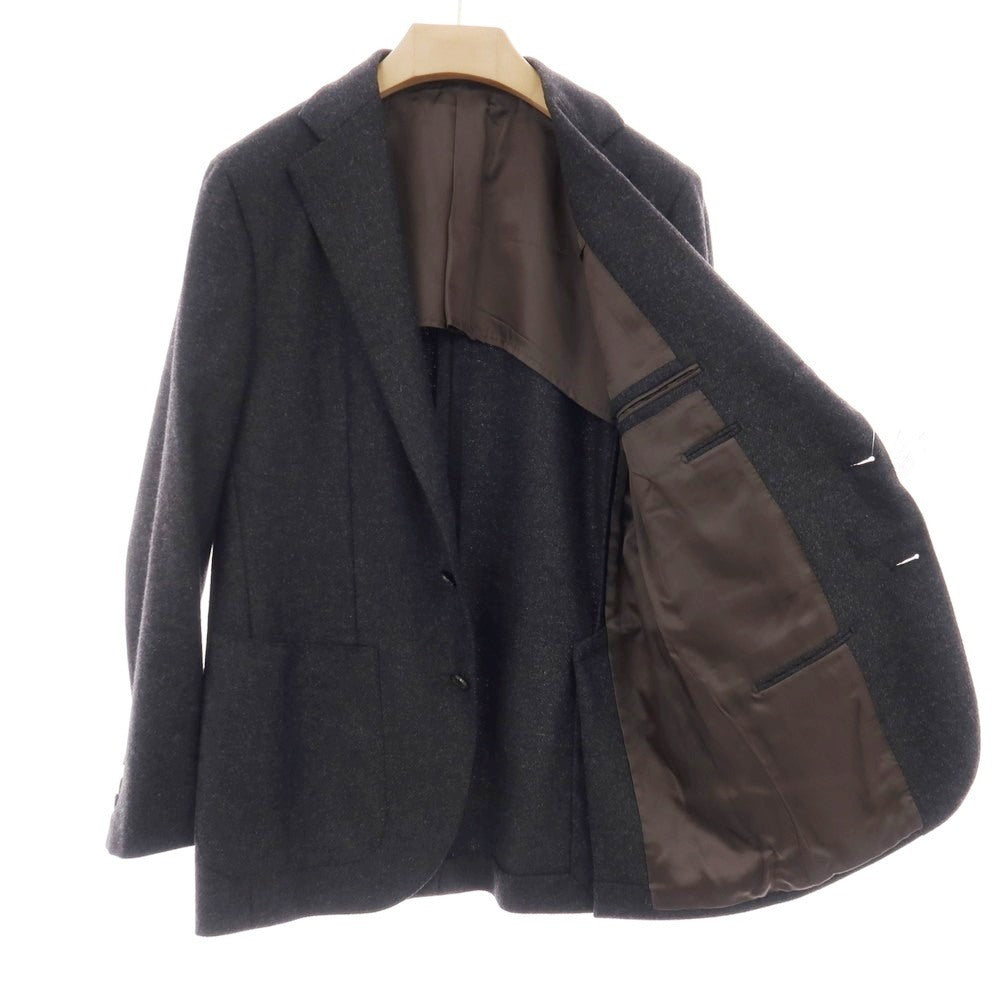 【中古】カルーゾ CARUSO ウール 3B テーラードジャケット ダークグレー【サイズ表記なし(L位)】【 状態ランクA 】【 メンズ 】