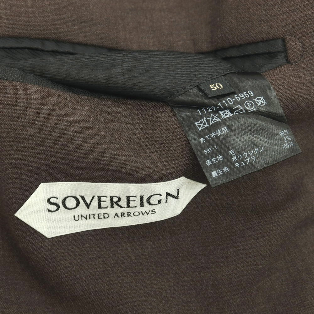 【中古】ソブリン SOVEREIGN ストレッチ ウール 2B テーラードジャケット アッシュブラウン【サイズ50】【 状態ランクA 】【 メンズ 】