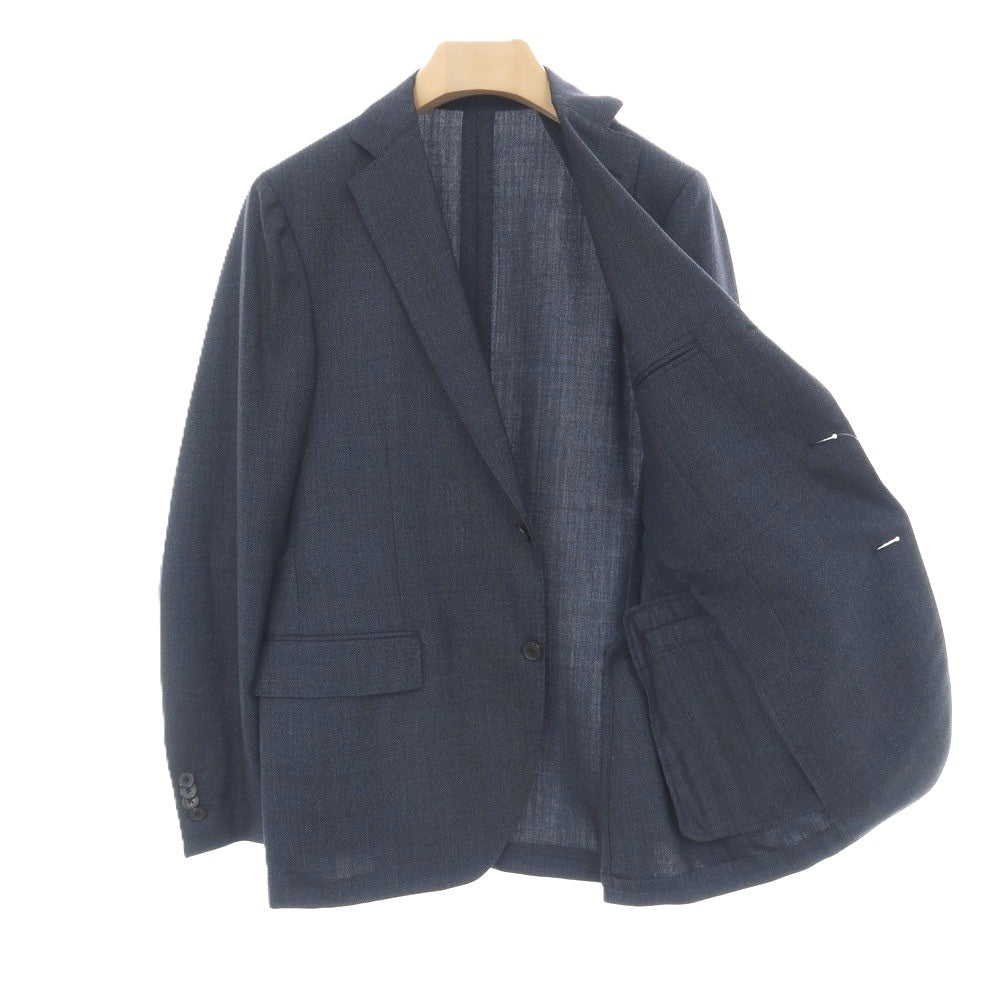【中古】ラルディーニ LARDINI ウール 3つボタンスーツ ネイビー【サイズ48】【 状態ランクD 】【 メンズ 】
