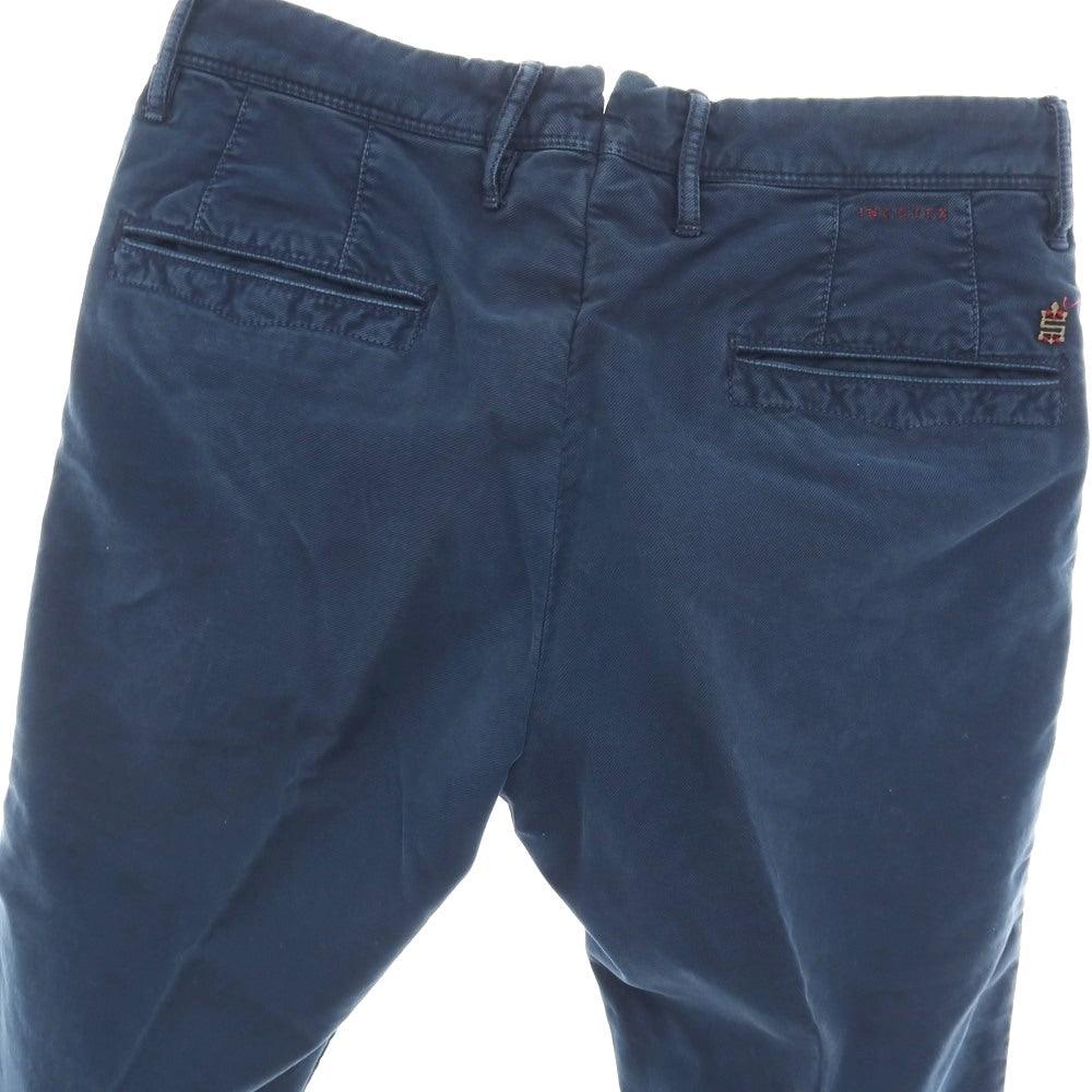 【中古】インコテックス INCOTEX TRICOCHONO ストレッチ コットン カジュアルスラックスパンツ ネイビー【サイズ31】【 状態ランクC 】【 メンズ 】
