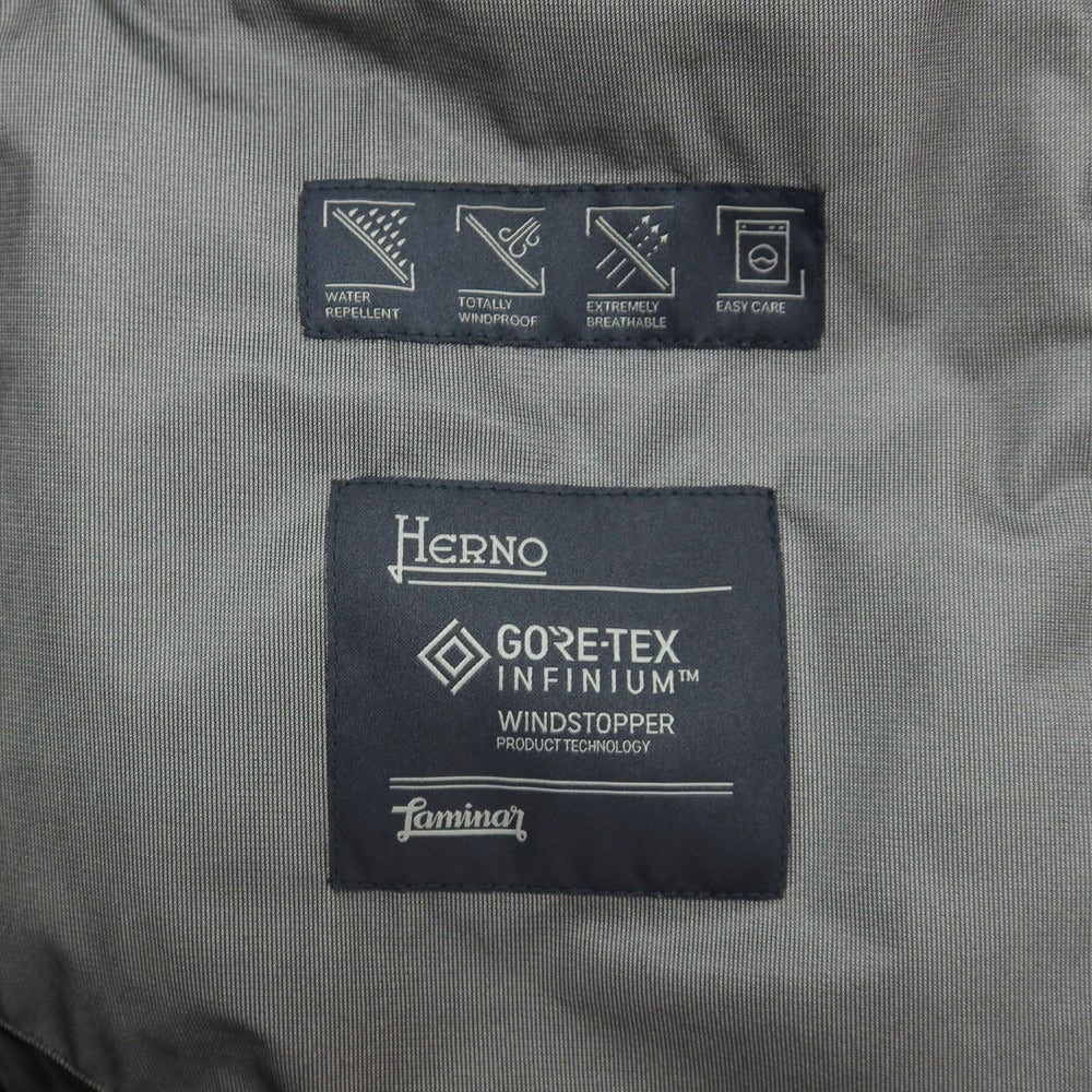 【中古】ヘルノ Herno Laminar GORE-TEX INFINIUM WINDSTOPPER ダウンジャケット ブラック【サイズ46】【 状態ランクB 】【 メンズ 】