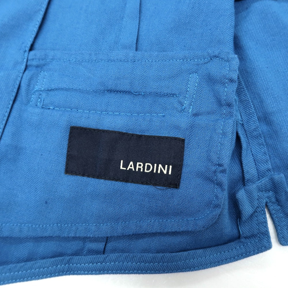 【中古】ラルディーニ LARDINI ストレッチ リネンコットン カジュアル系ジレ ベスト ブルー【サイズ46】【 状態ランクA 】【 メンズ 】