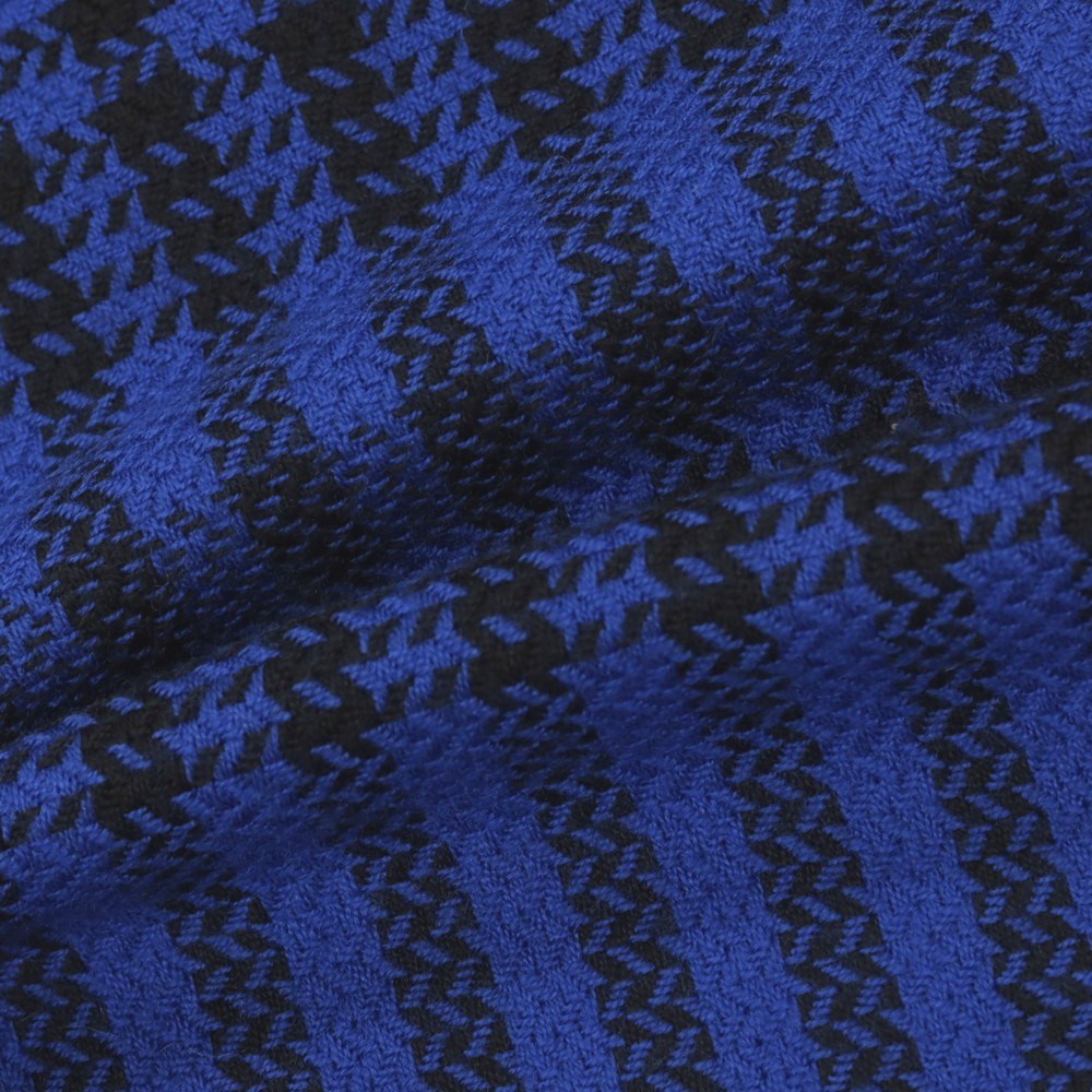 【中古】ジャンニ ヴェルサーチ Gianni Versace ウール チェック ストール ロイヤルブルーxブラック【 状態ランクA 】【 メンズ 】