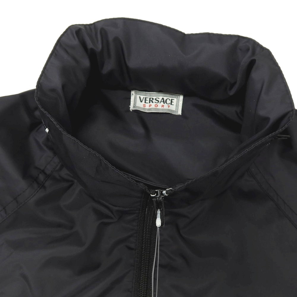 【中古】ヴェルサーチ スポーツ VERSACE SPORT パッカブル ナイロン系 スタンドカラー ブルゾン ブラック【サイズ表記なし(XL位)】【 状態ランクB 】【 メンズ 】