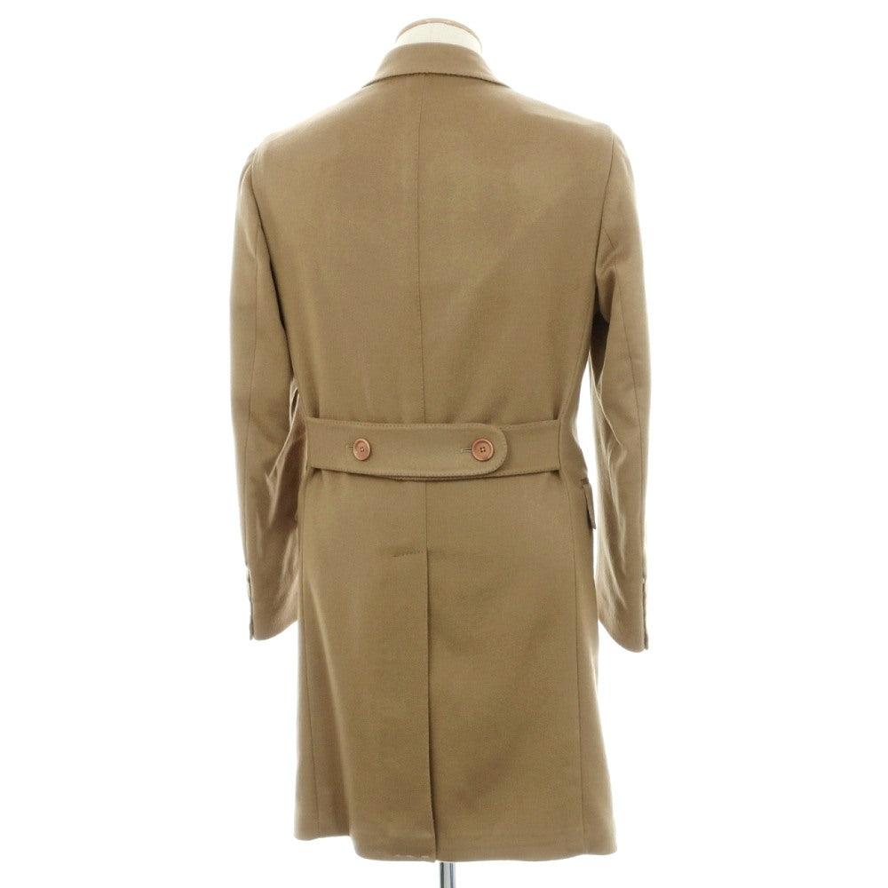 【新品】デペトリロ DE PETRILLO カシミヤ ダブルブレストコート ダークベージュ【サイズ42 Drop 7】【 状態ランクN 】【 メンズ 】