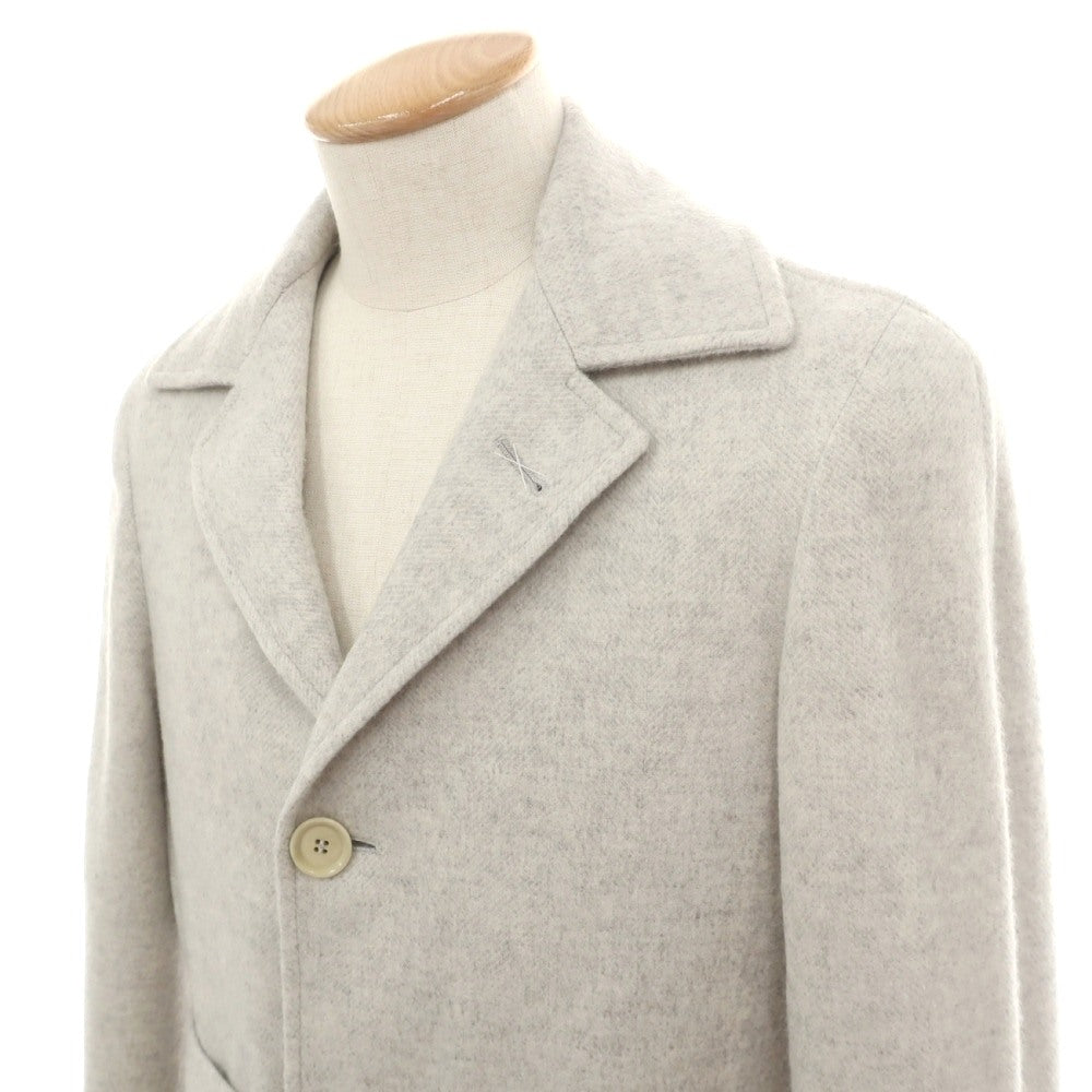 【新品】デペトリロ DE PETRILLO ウールカシミヤ メランジ ベルテッドコート アイスグレー【サイズ44 Drop 7】【 状態ランクN 】【 メンズ 】