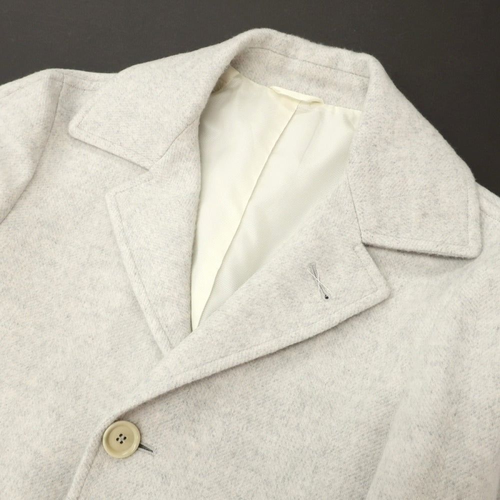 【新品】デペトリロ DE PETRILLO ウールカシミヤ メランジ ベルテッドコート アイスグレー【サイズ44 Drop 7】【 状態ランクN 】【 メンズ 】