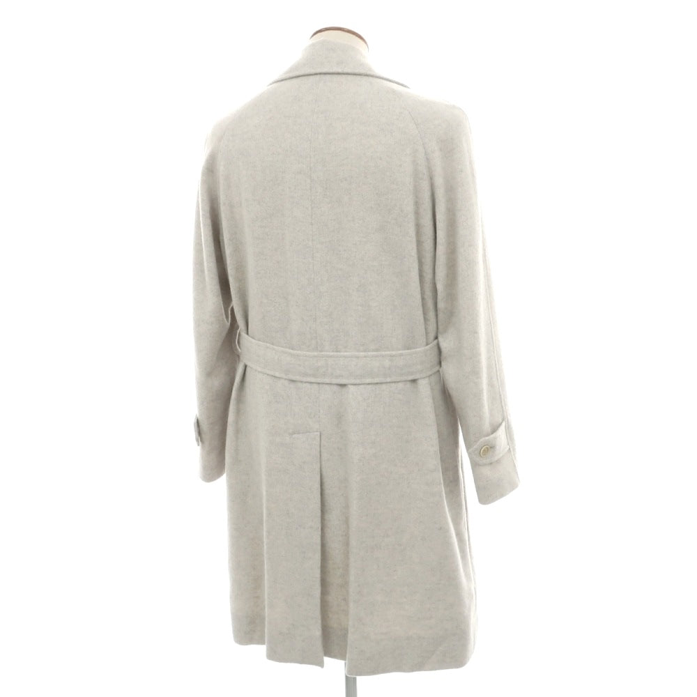 【新品】デペトリロ DE PETRILLO ウールカシミヤ メランジ ベルテッドコート アイスグレー【サイズ48 Drop 7】【 状態ランクN 】【 メンズ 】