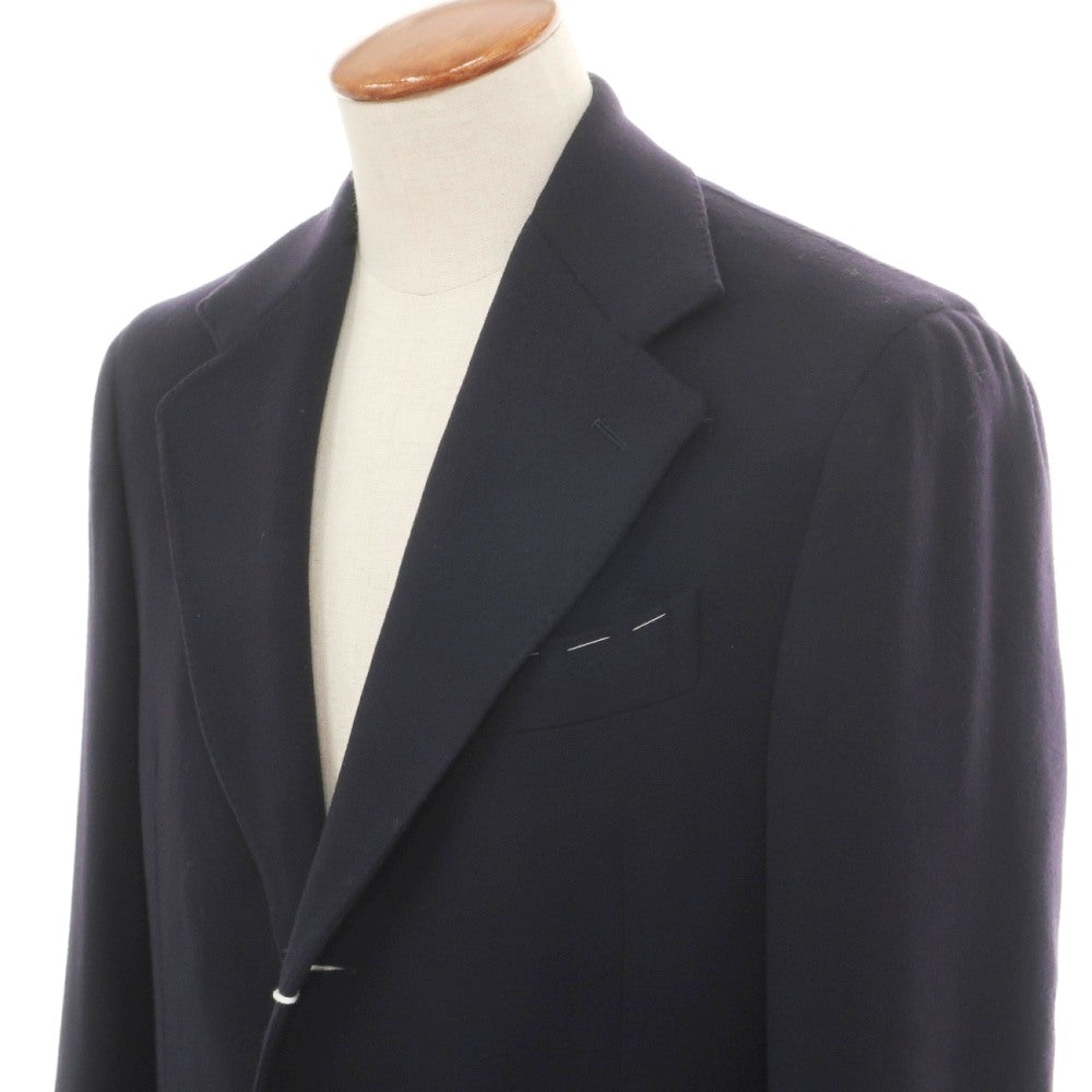 【新品】デペトリロ DE PETRILLO ウールカシミヤ チェスターフィールドコート ダークネイビー【サイズ48 Drop 7】【 状態ランクN 】【 メンズ 】