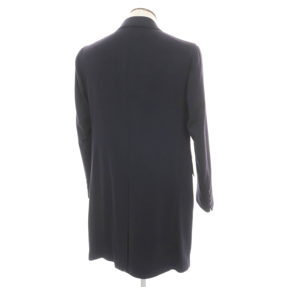 【新品】デペトリロ DE PETRILLO ウールカシミヤ チェスターフィールドコート ダークネイビー【サイズ50 Drop 7】【 状態ランクN 】【 メンズ 】