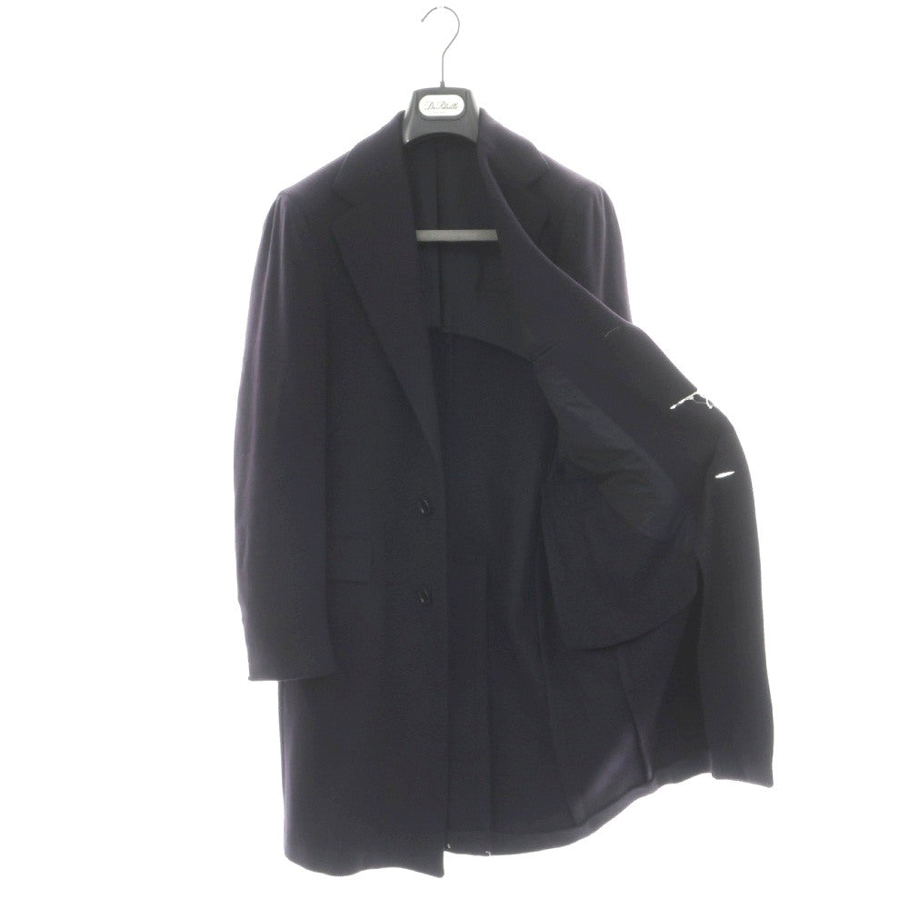 【新品】デペトリロ DE PETRILLO ウールカシミヤ チェスターフィールドコート ダークネイビー【サイズ50 Drop 7】【 状態ランクN 】【 メンズ 】