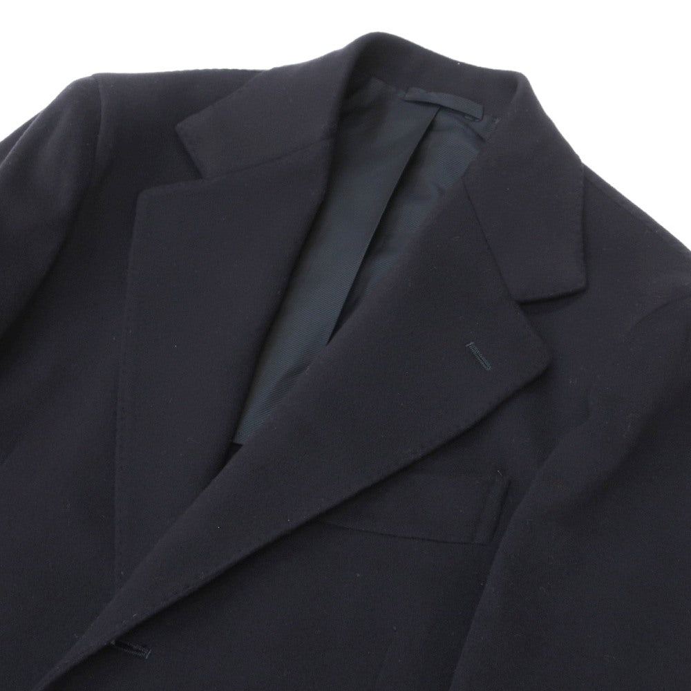 【新品】デペトリロ DE PETRILLO ウールカシミヤ チェスターフィールドコート ダークネイビー【サイズ50 Drop 7】【 状態ランクN 】【 メンズ 】