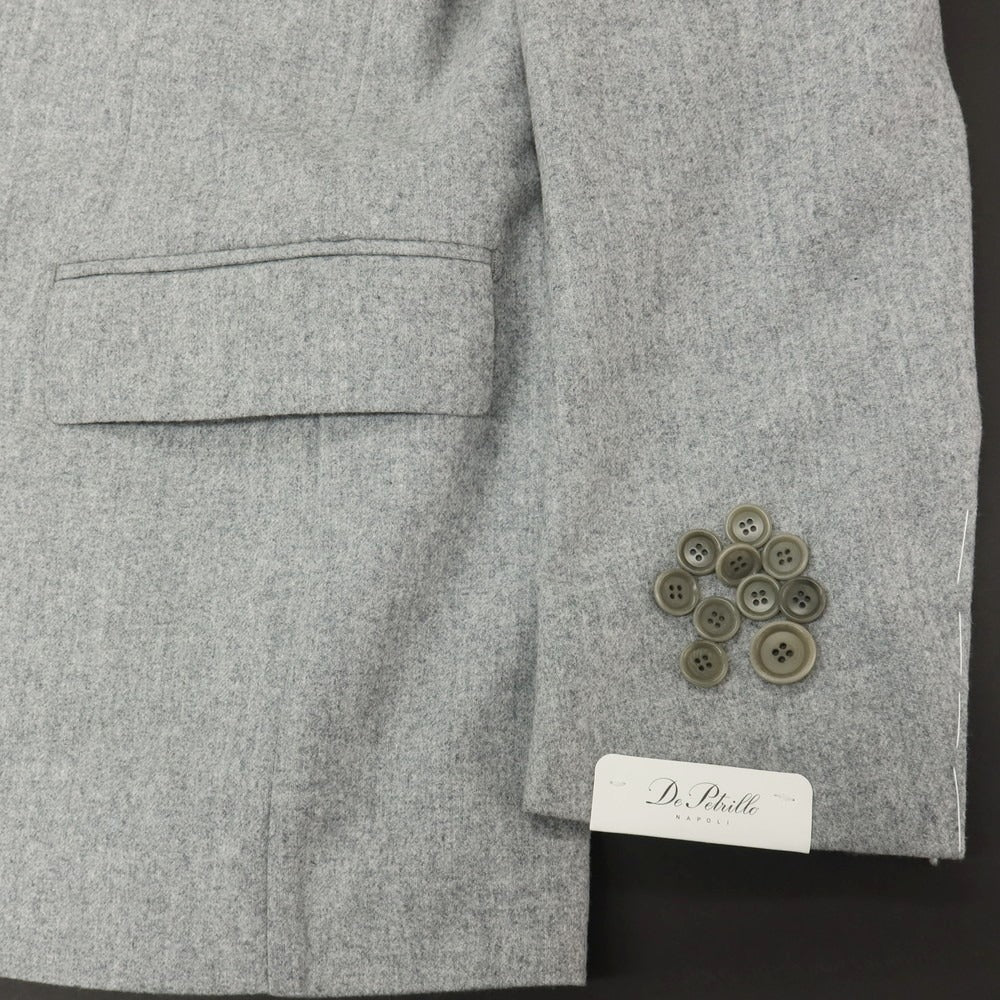 【新品】デペトリロ DE PETRILLO ウール メランジ 3つボタンスーツ ライトグレー【サイズ44 Drop 8】【 状態ランクN 】【 メンズ 】