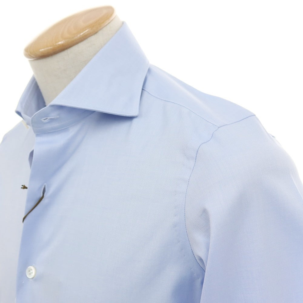 【新品】マリアサンタンジェロ Maria Santangelo MARCO コットン ワイドカラー ドレスシャツ ライトブルー【サイズ36】【 状態ランクN 】【 メンズ 】