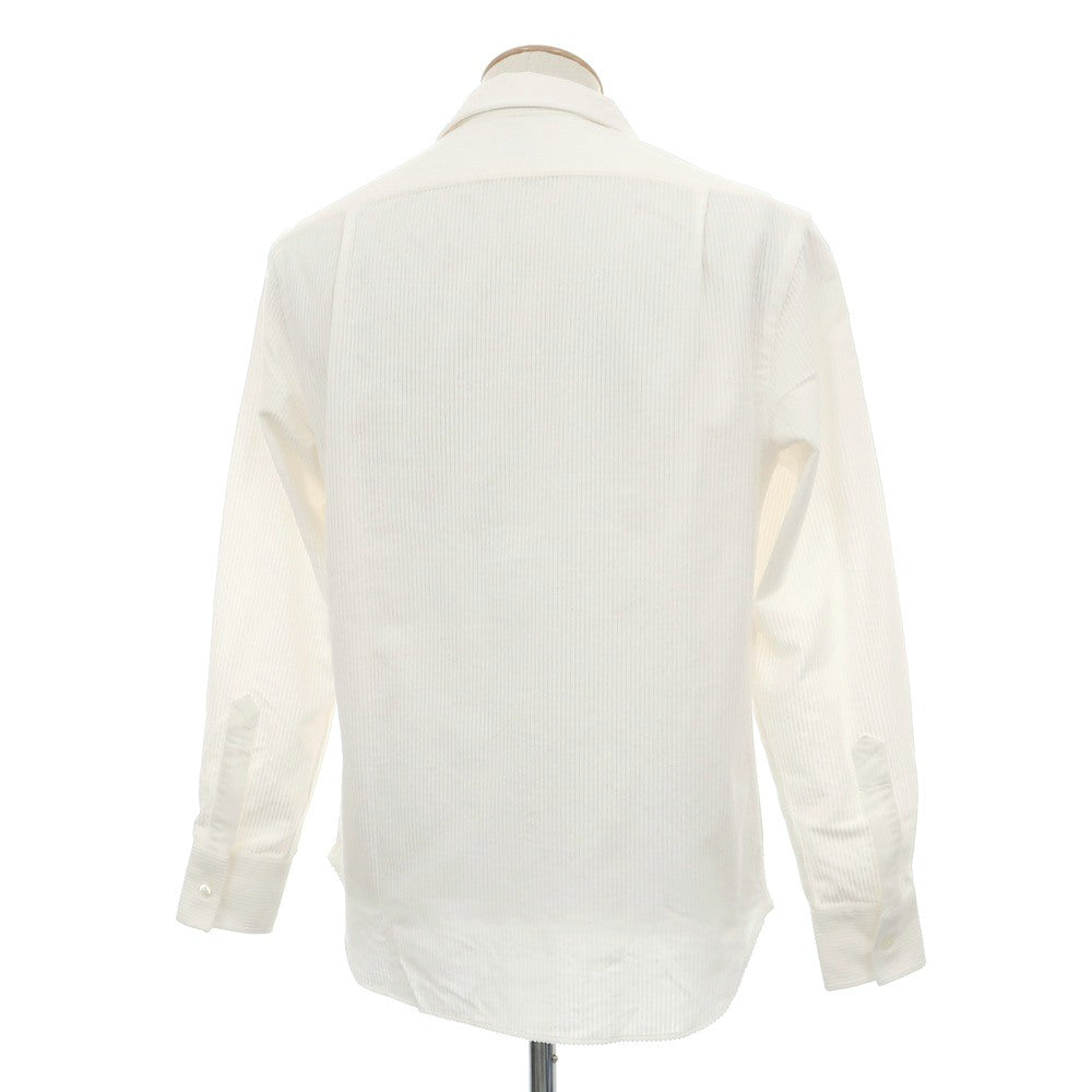 【新品】マリアサンタンジェロ Maria Santangelo ASPEN コットン コーデュロイ オープンカラー カジュアルシャツ オフホワイト【サイズXS】【 状態ランクN 】【 メンズ 】