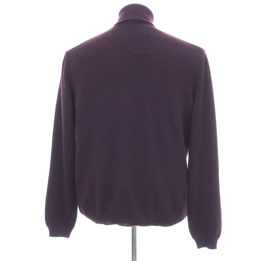 【新品アウトレット】セッテフィーリ カシミア Settefili Cashmere カシミヤ タートルネック プルオーバーニット ダークパープル【サイズ50/M】【 状態ランクN- 】【 メンズ 】